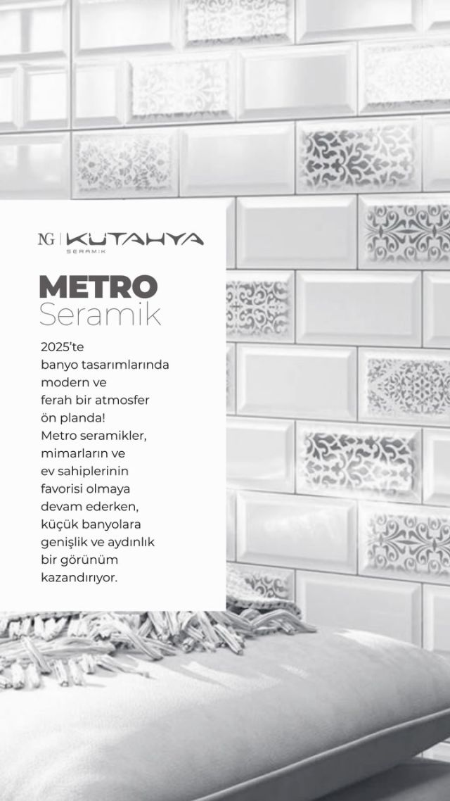 👉🏻2025 Banyo Trendleri arasında öne çıkan Metro Seramikler, kullanıldığı alana nostaljik bir dokunuş katarken, aynı zamanda dayanıklılığı ve uzun ömürlü yapısıyla banyo tasarımlarında vazgeçilmez bir tercih oluyor.

✨Banyonuzda zamansız bir şıklık yaratmak için metro seramikleri keşfedin! 

🏬 Metro seramikleri yakından incelemeniz için en yakın KALELİ mağazamıza bekliyoruz.

#kaleli #mağaza #seramik #banyo #metroseramik #kütahyaseramik
